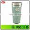 Customized 16 oz Double wall plastic travel mug with photo insert