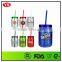 900 ml large capacity transparent mason jar with straw