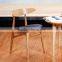 Modern Compact Solid Wood Leather Living Room Dining Chair