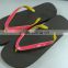 hot selling 2 tone strap basic beach rubber flipflop for women