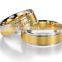 Bicolor Gold Plated Titanium Couple Ring for Wedding