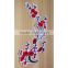custom new wholesale 3D Plum Blossom embroidery patches for clothes