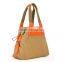 High Quality fashion contrast color handbag for lady
