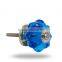 Glass small melon Knob (Turquoise Blue) chrome
