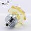 1 1/9 inch polished chrome zinc yellow bling glass crystal knob