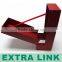 Red fancy paper made plastic Stand opened newest high quality wine display packaging