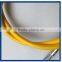 Yellow plastic coated steel wire both side pressured loop
