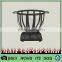 Outdoor iron fire basket with wood pan and ash pan