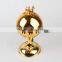 new style shiny golden electric incense burner ball/globe shape censer with eu plug incensory thurible