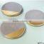 set of four gold paiting gray concrete coasters set