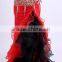 Ladies blue belly dance pleated long skirt Q5023