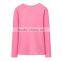 Round neck women t-shirt cotton plain Long sleeve women t-shirts