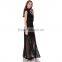 Domin Fashion Black Patterns for Lace Long Dress