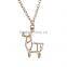 Best selling fashion zinc alloy silver cool Pekingese dog head necklace