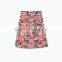 2015 New Fashion Palm Tree Print Longuette Skirt