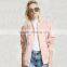 Buy wholesale price nice embroidered satin pink black jackets for ladies