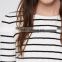 Ladies black and white striped computer knitted striped sweater with hihg quality