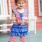 Baby Girls Red Clothes Children Patriotic Clothing 4th of July Capri Set