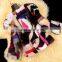 YR640A Sassy Lady Mink Patchwork Fur Jacket Multi Color Fur Garment