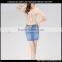 Latest Fashion Short Skirts Design Photo Casual Colored Denim Mini Skirt