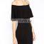 CHEFON Ruffle top midi bodycon dresses
