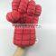 custom red spider pattern kids play plush stuffed toy boxing gloves