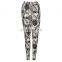 Christmas Snow Print Legging Tight-Fit Trousers For Mid Age Women