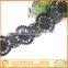 Lotus Root Shape Black Lace For Garment Fabric Lace Triming