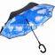 New Windproof C-Handle Double Layer Inverted Umbrella Cars Reversible Umbrella