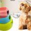 Colorful Multi-size Pets Feeder Single Water Bowl Neck Protection Anti-skip Cat Bowl