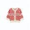 Ins Autumn Baby Suit Female Baby Western-style Plaid Knitted Jacket Strap Romper Romper Two-piece Suit Single Shot