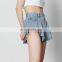 TWOTWINSTYLE Summer Denim ladies shorts High Waist Pocket Tassel Fashion New