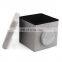 RTS Modern And Practical Home Furniture Faux Linen Folding Storage Ottoman Stool With Pocket