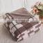 Wholesale Luxury Thick Double Layer Bonded Custom Printed Sherpa Blanket with Flannel Lined