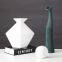 Zen Grey Green Small Tall Grey Arts Calcination Hand Made Ceramic Vase For Hotel Room