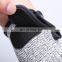 High Dexterity Breathable PU Coated Cut Level 5 Impact Work Gloves for Power Tools Builders