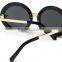 designer unique style fashionable full metal frame mirror round sunglasses with sun and star decoration