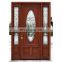 Customized main entrance wooden door double swing door