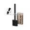 Hot Selling Self Cleaning TPR Plastic Refill Black Bathroom Cleaner Dispenser Set Toilet Brush Silicone