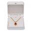 High-End New Design  Pu Leather White  Color Ring Earrings Necklace Pendant Box