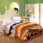 High quality flannel travel sleeping blanket orange leaves new design adults thick warm blanket