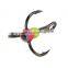 JOHNCOO Ice Fishing Lure 10# High Carbon Steel Fishing Treble Hook Ice Fishing Hook