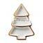 Christmas Dinnerware Tree Plate Party Decor Platter Snack Serving Tray for Nuts/Chips/Cookies/Candy Dish