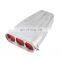 Single/Dual Quad Polished Aluminum Finned Street Hood Scoop Reversible Round Flaps