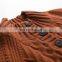 Lady Fashion Winter Thick Pullover 100% Pure Cashmere Knitted Sweater with Solid Button-up Stand Collar Casual Style