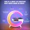 Luxury 5 in1 Multiple Using Device APP Control Smart Light 15W Fast Wireless Charger with Clock Time And Wireless Speaker