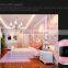 Pink 2 Gang Crystal Glass Panel 433MHZ WIFI Smart Electrical Wall Home Switch