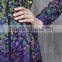 Long Sleeve Digital Printing Crepe Cheap Muslim Dress