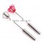 14'' Red silicone + stainless steel egg hand whisk semi-auto rotating whisk novelty silicone coated egg whisk