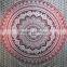 Ombre Mandala Artwork Gypsy Tapestries Bohemian Bedsheets beach throw